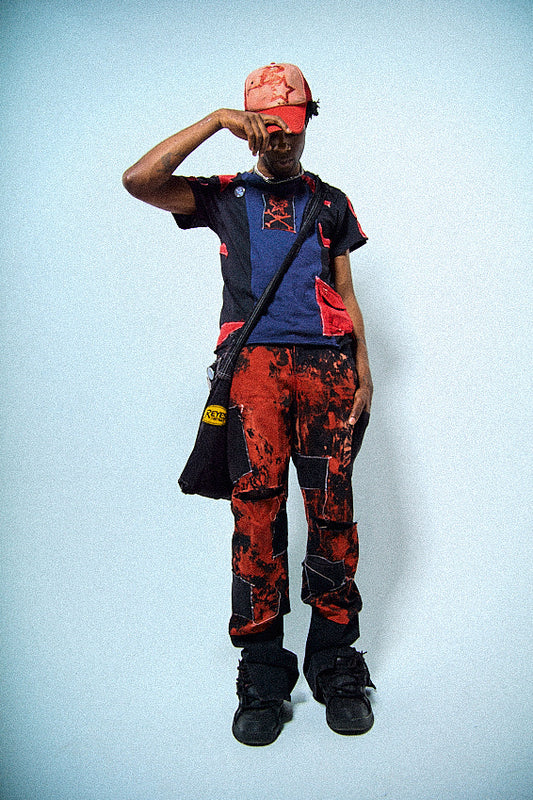 “Red” Reconstructed Jeans
