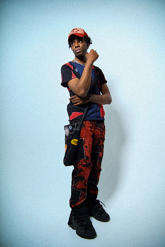 “Red” Reconstructed Jeans