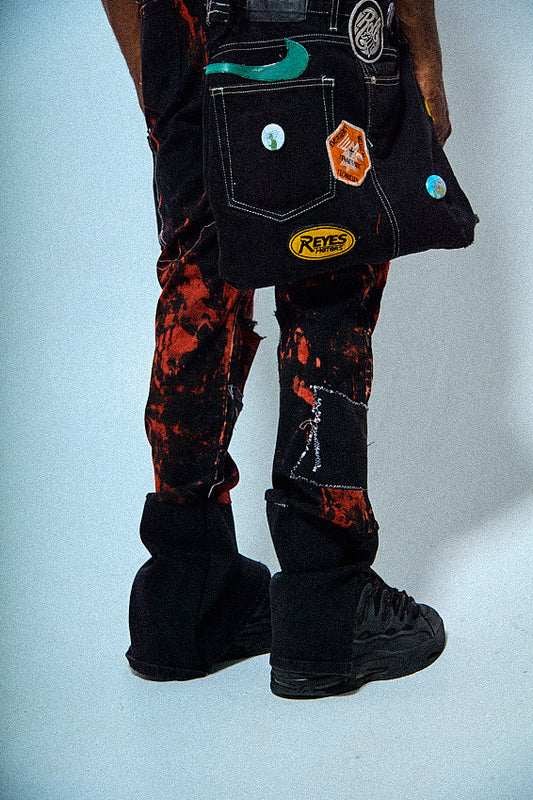 “Red” Reconstructed Jeans